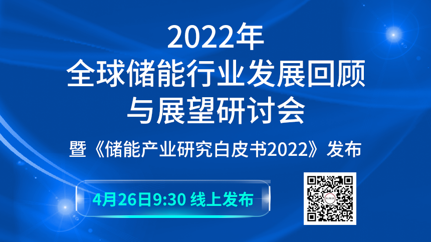2022年全球储能行业发展回顾与展望研讨会封面