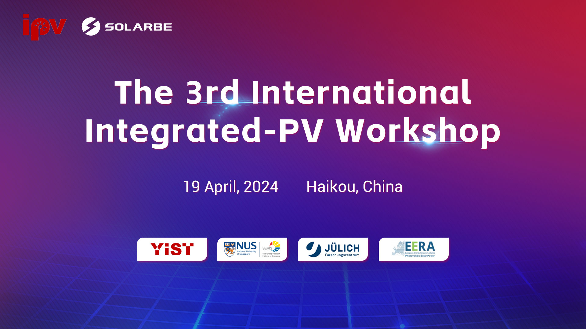 3rd International Integrated-PV Workshop封面